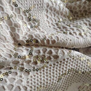 Off White Sequin Dress